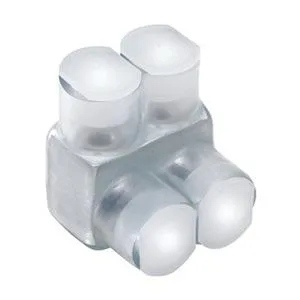 Unplated aluminium multi-tap connector, two ports, 2.75 in long