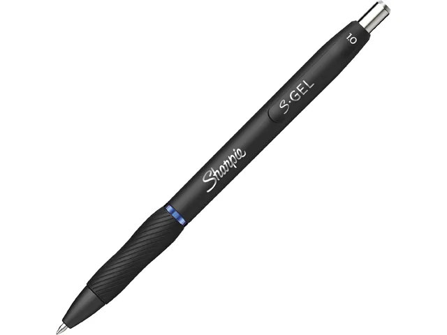 Sharpie Sharpie 2096127 S-Gel Retractable Gel Pen, 1 mm Bold Blue Ink, Black Barrel, Pack of 36 — product photo