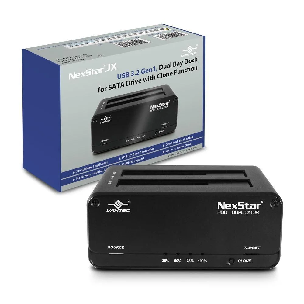 Vantec Vantec NexStar JX NST-D258S3-BK dual-bay SATA drive enclosure — product photo