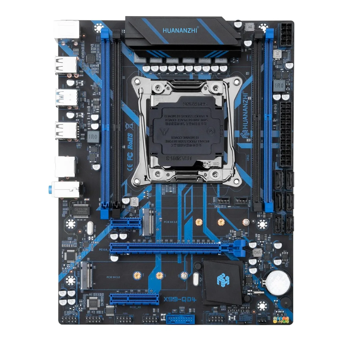 WMtec WMtec X99 QD4 Dual Intel Xeon Server Motherboard LGA2011-3 DDR4 RECC NON-ECC NVME USB3.0 SATA — product photo