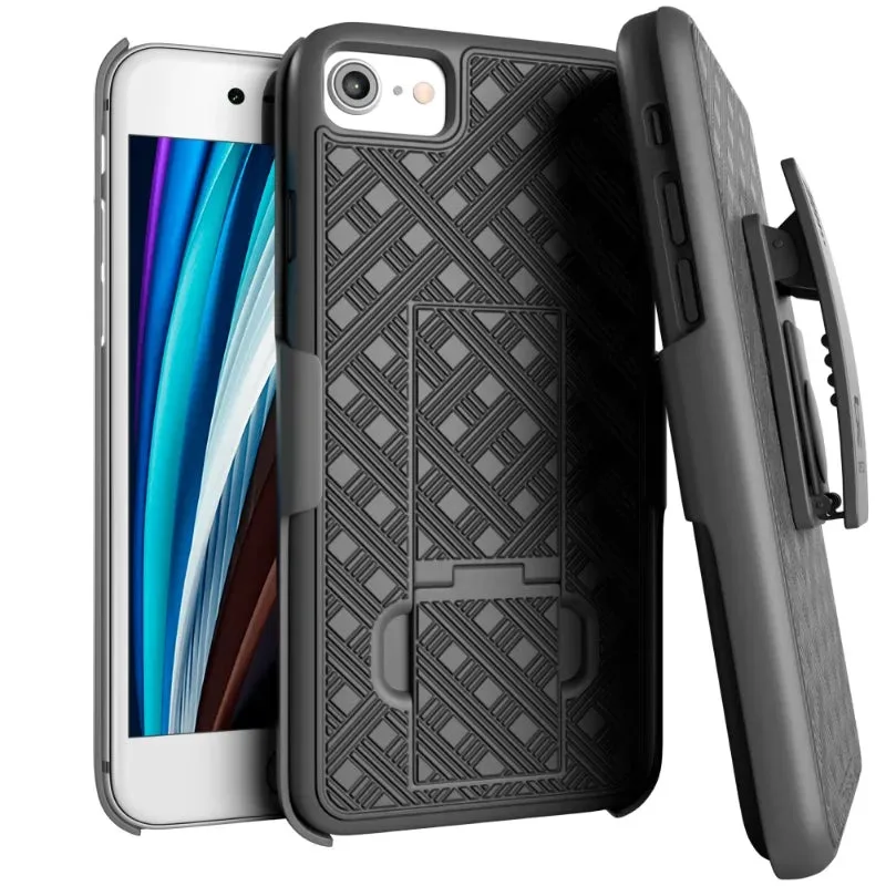 Rome Tech Rome Tech iPhone 6/6s/7/8/SE 2020/SE2 2022 Belt Clip Holster Case Black — product photo
