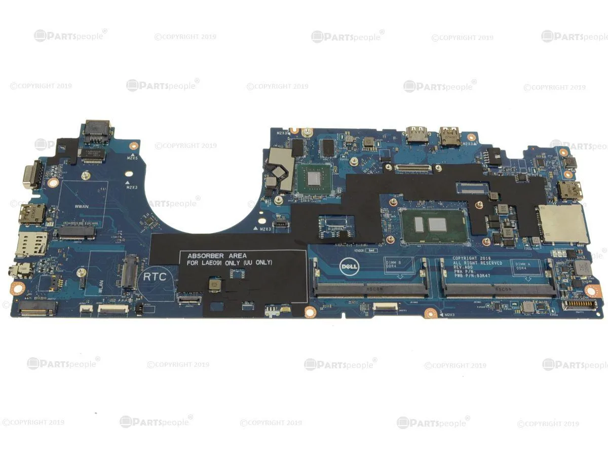 DELL DELL Latitude 5580 Intel Motherboard i5-7300U 2.6GHz Nvidia 930MX 7RD9D — product photo