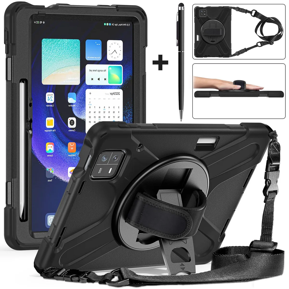 Werleo Werleo 11 inch Xiaomi Mi Pad 6 / 6 Pro 2023 laptop case with stylus Black — product photo