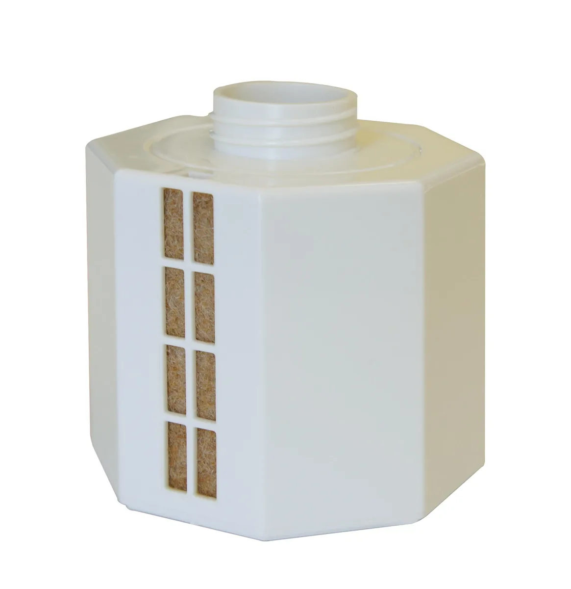 White cylindrical ion exchange filter cartridge