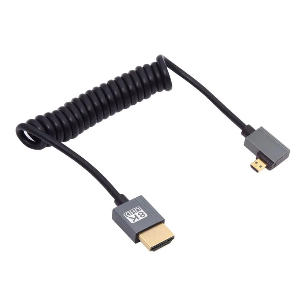 Fervit Fervit Micro HDMI 2.1 Coiled Cable 100cm 48Gbps 8K 60Hz — product photo