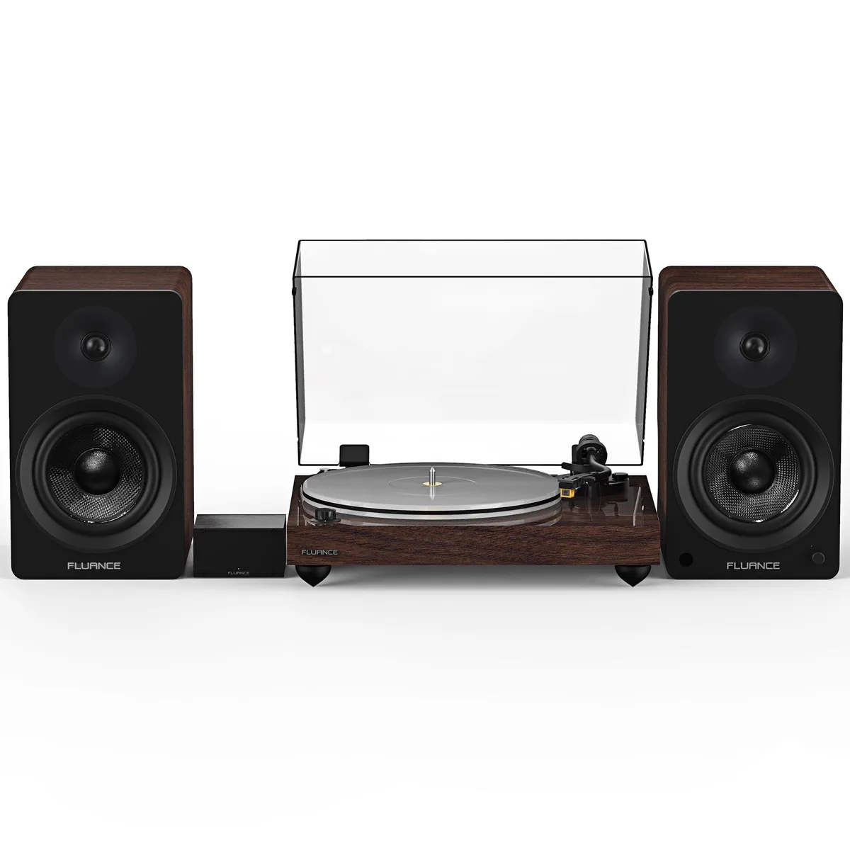 Fluance Fluance RT85NWPA61B Turntable with PA10 Preamp &amp; Ai61 Speakers, Nagaoka MP-110, 120W (Natural Walnut) — product photo