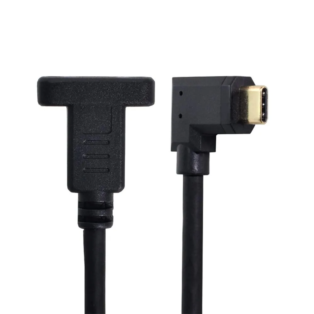 Fervit Fervit USB 3.1 Type-C Male-Female Extension Cable 90° Left Right Angled 30cm 10Gbps — product photo
