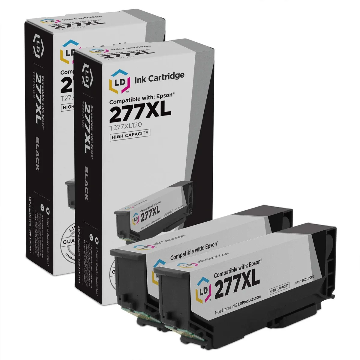 LD Products LD Products Epson 277XL T277120 Black Ink Cartridge 2-Pack 500 Pages — product photo