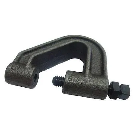 Malleable iron C-clamp beam hanger, 3 inch length, 2.8 inch width, 400 lb capacity