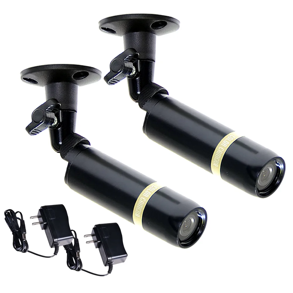 VideoSecu VideoSecu BC27BK2-N1 2 Pack Bullet CCTV Camera 3.6mm 480TVL 12V — product photo