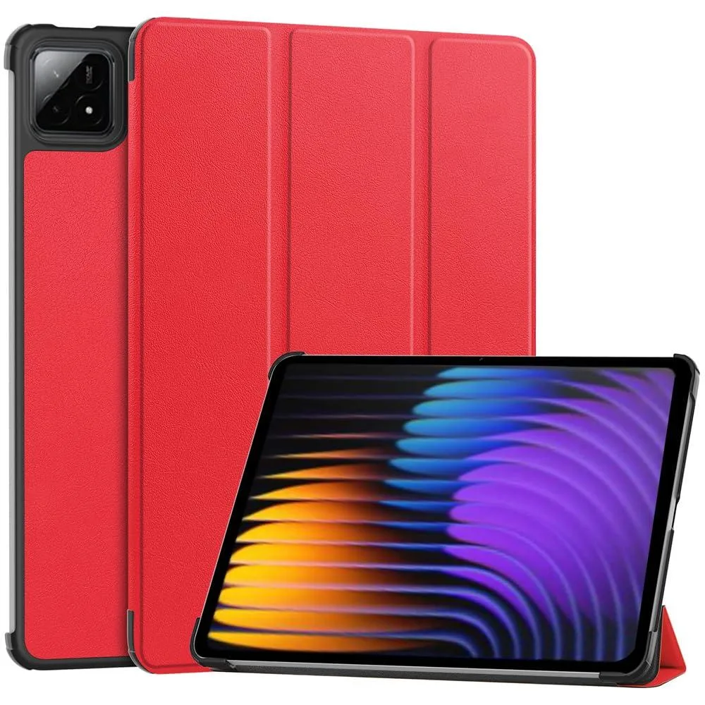 Timoom Timoom Red PU Leather Hard Shell Tablet Case 11.2" Auto Sleep/Wake — product photo