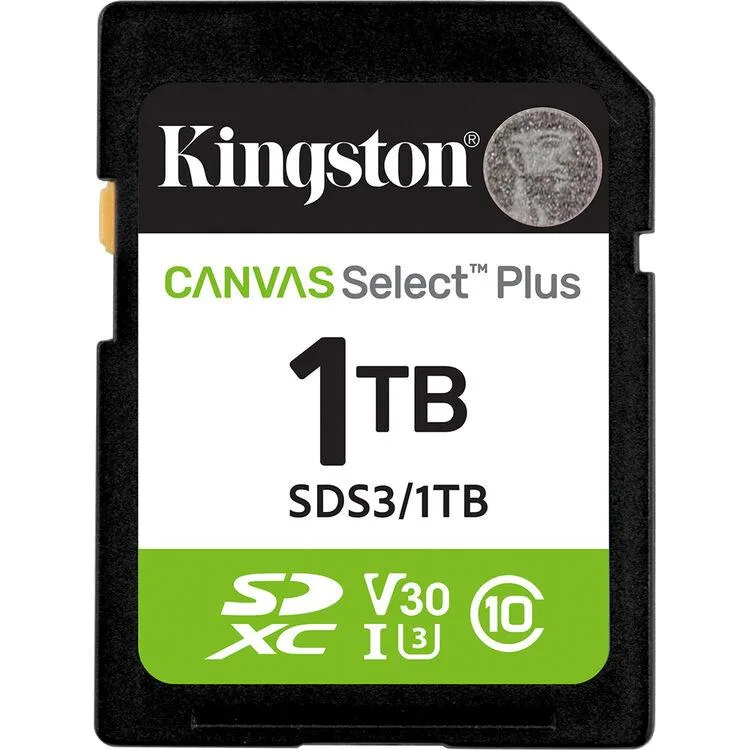 Kingston Technology Corp. Kingston Technology Corp. Canvas Select Plus 150MB/s 1TB memory card — product photo