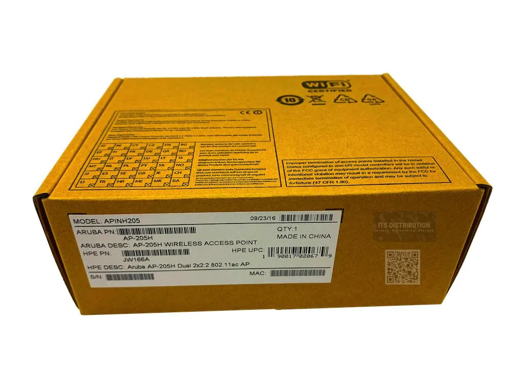 HPE HPE JW166A AP-205H wireless access point — product photo