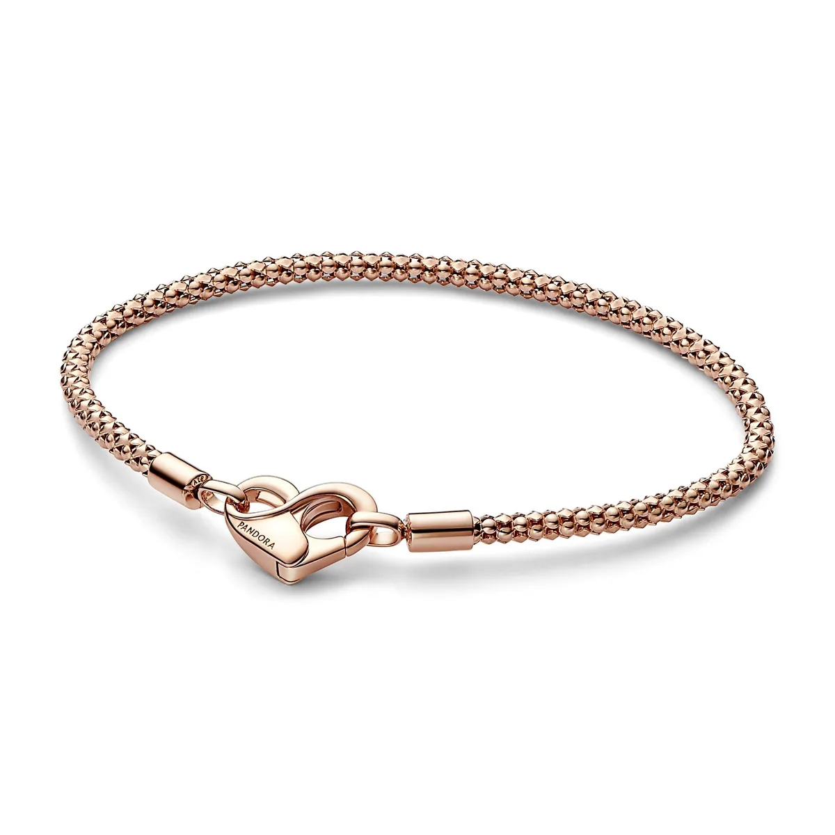 PANDORA Pandora Moments Studded Chain Bracelet 14k Rose Gold-Plated — product photo
