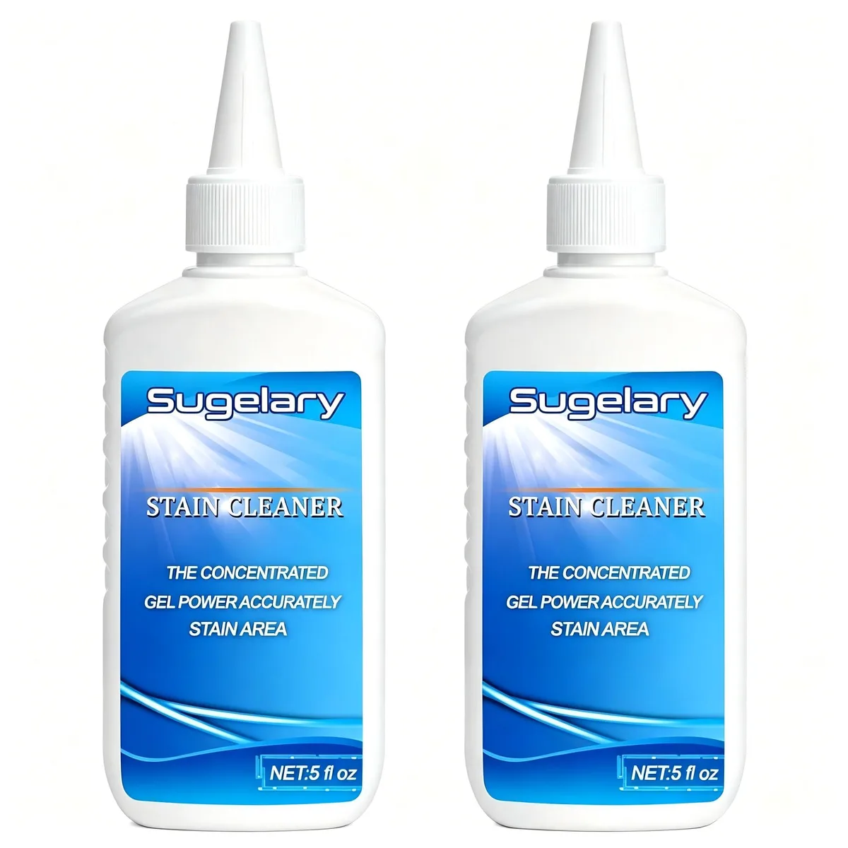 White 10 Fl oz gel bottle with brush on dark surface