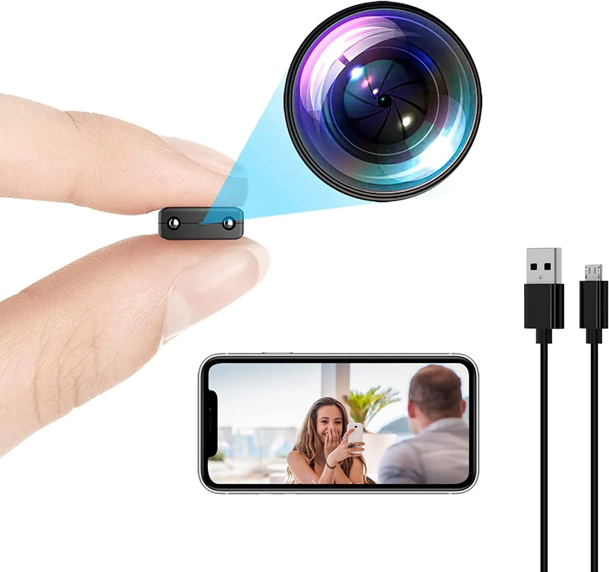 YOUHUA YOUHUA Mini WiFi Security Camera 1080p Night Vision Motion Detection 2.4G — product photo