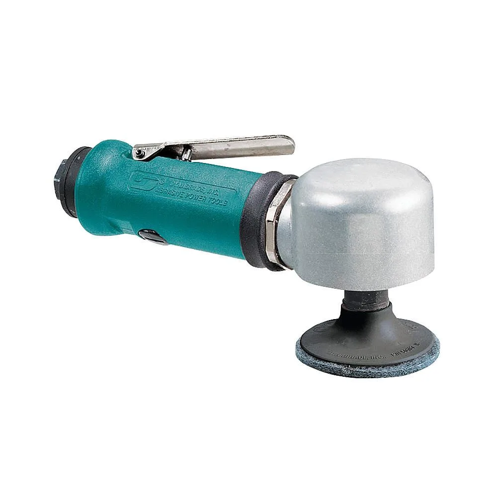 Right-angle air disc sander, compact matte metal body, 2-inch pad, 0.33 hp