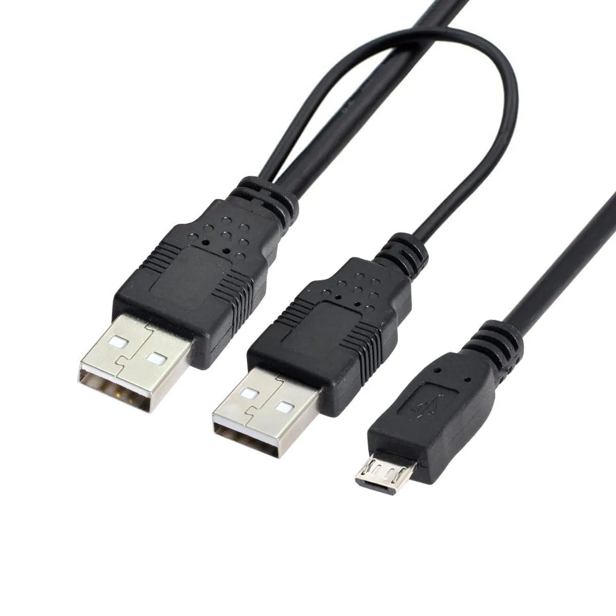 Fervit Fervit Dual USB-A to Micro USB 5-Pin Y-Cable 60cm — product photo