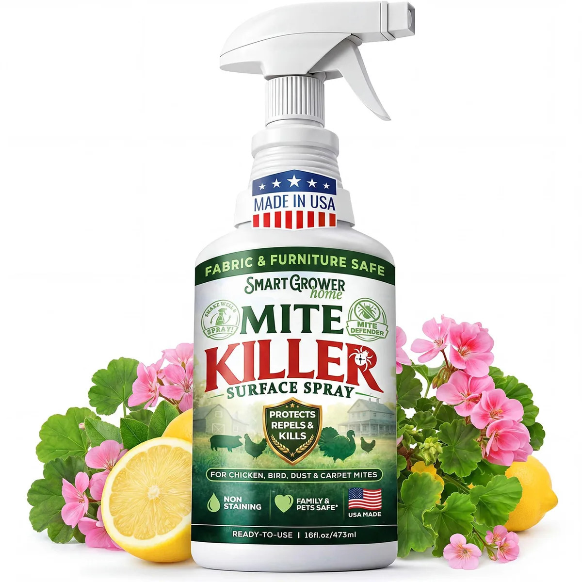 16oz spray bottle with fine mist applicator