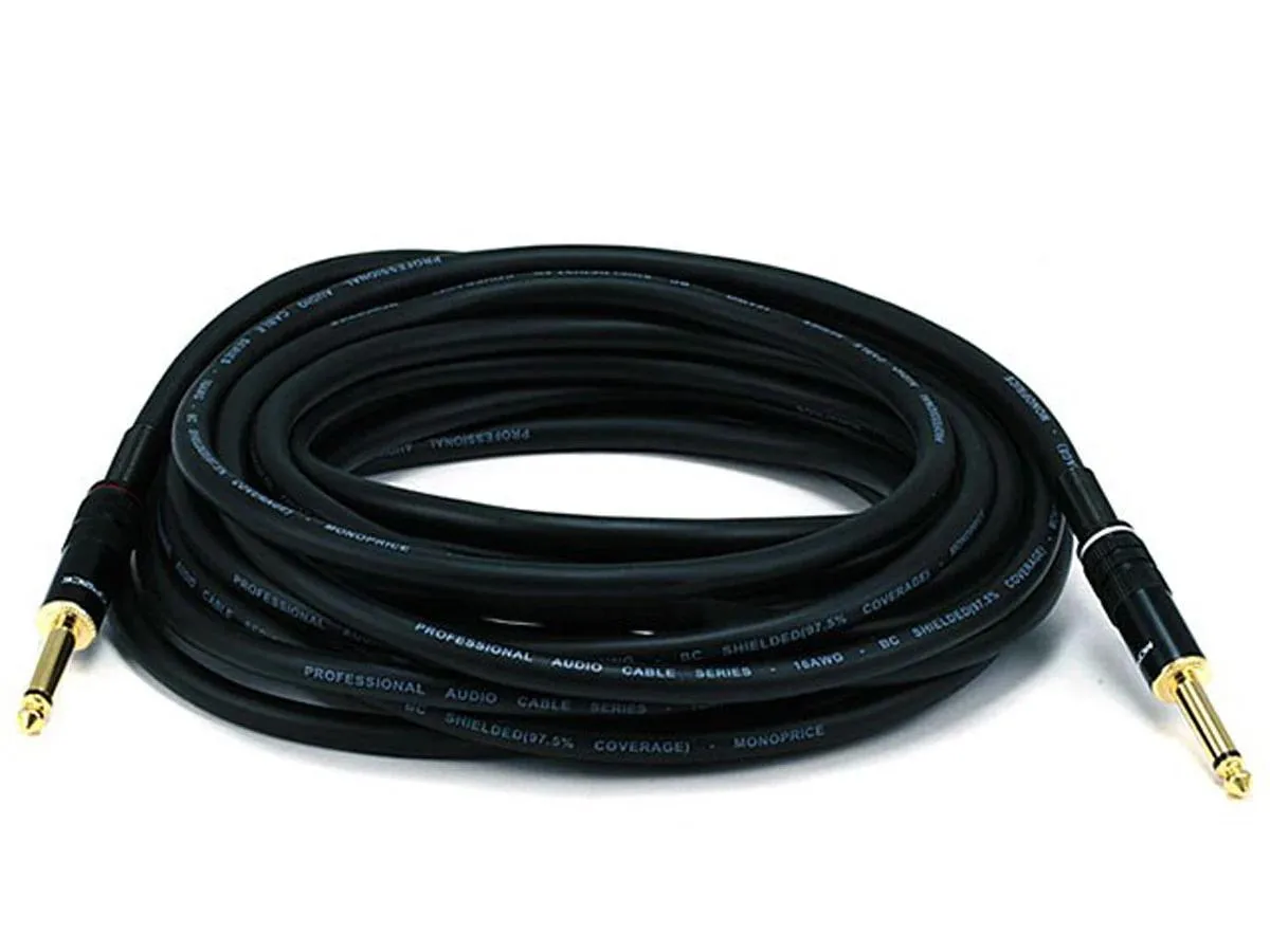 Monoprice Inc. Monoprice Inc. 105499 1/4" TS Male to Male Cable 25 ft 16AWG — product photo