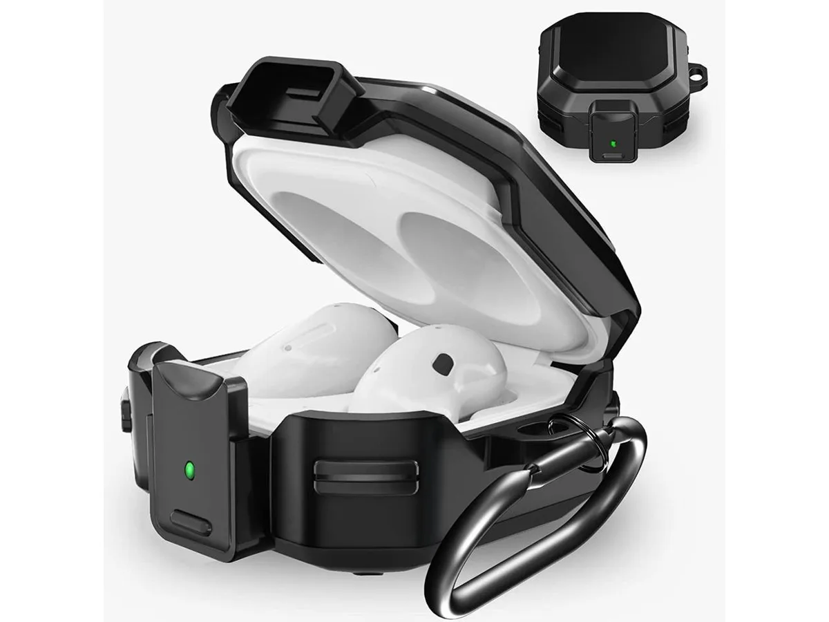 BONAEVER BONAEVER Armor Case Cover Secure Lock Black for Galaxy Buds Pro 2 2022 Pro 2021 Buds 2 2021 Live 2020 — product photo
