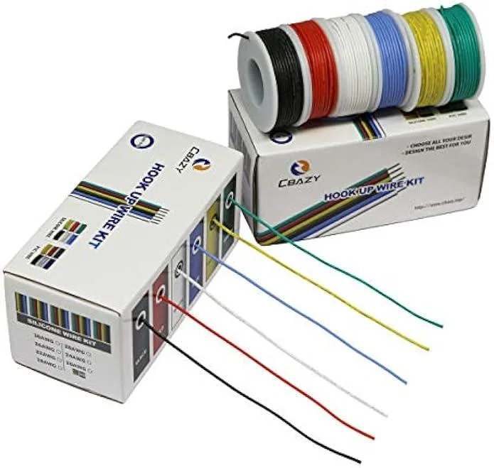usbroway usbroway 18 AWG Silicone Wire Kit 6 Colours 16.4 ft Each — product photo