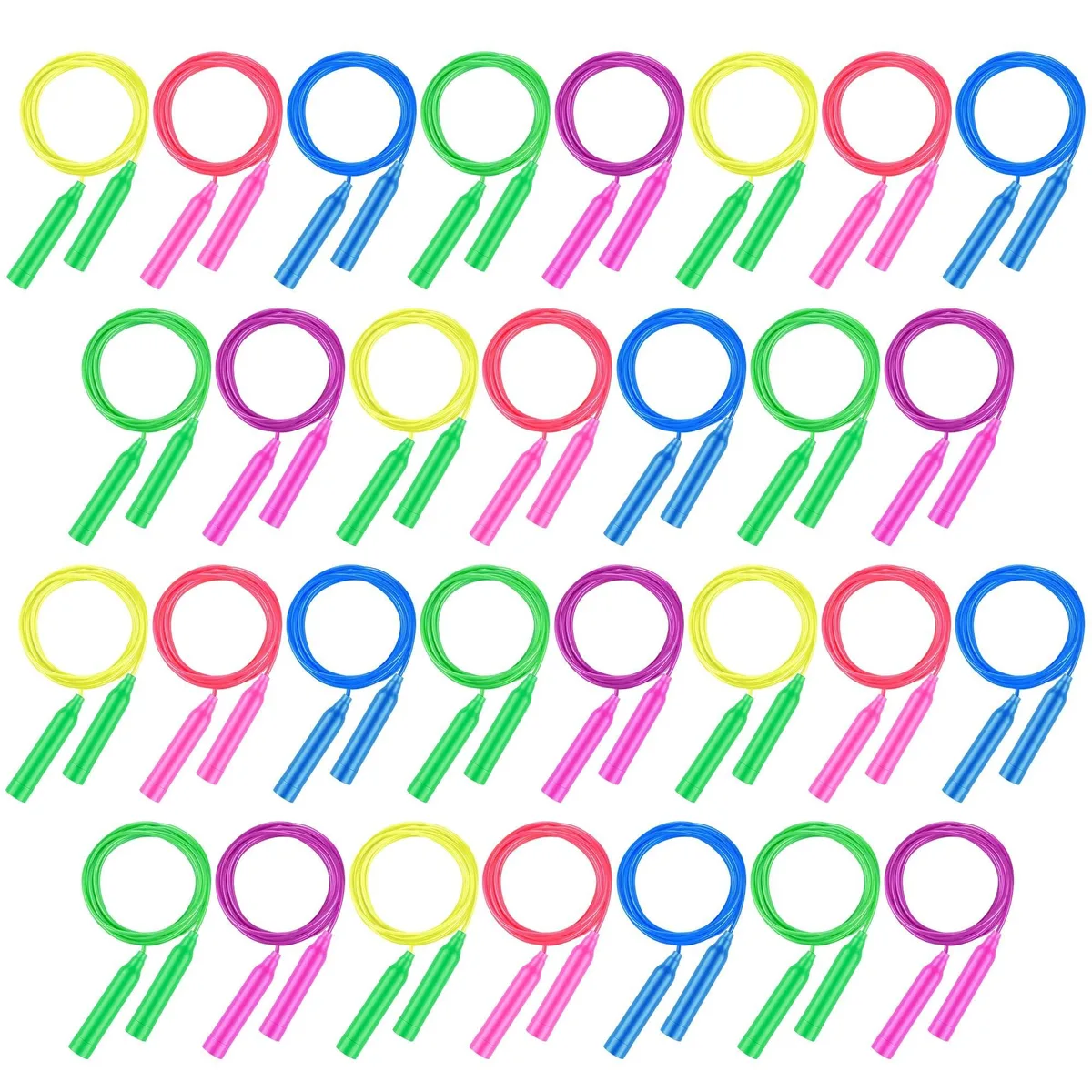  30 Pack Kids Jump Rope Set 7.3 ft Adjustable Outdoor Toy — product photo