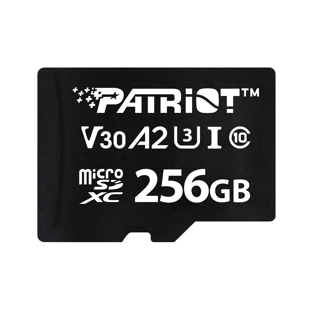 Patriot Memory Patriot VX 256GB Micro SD C10 U3 V30 A2 memory card — product photo