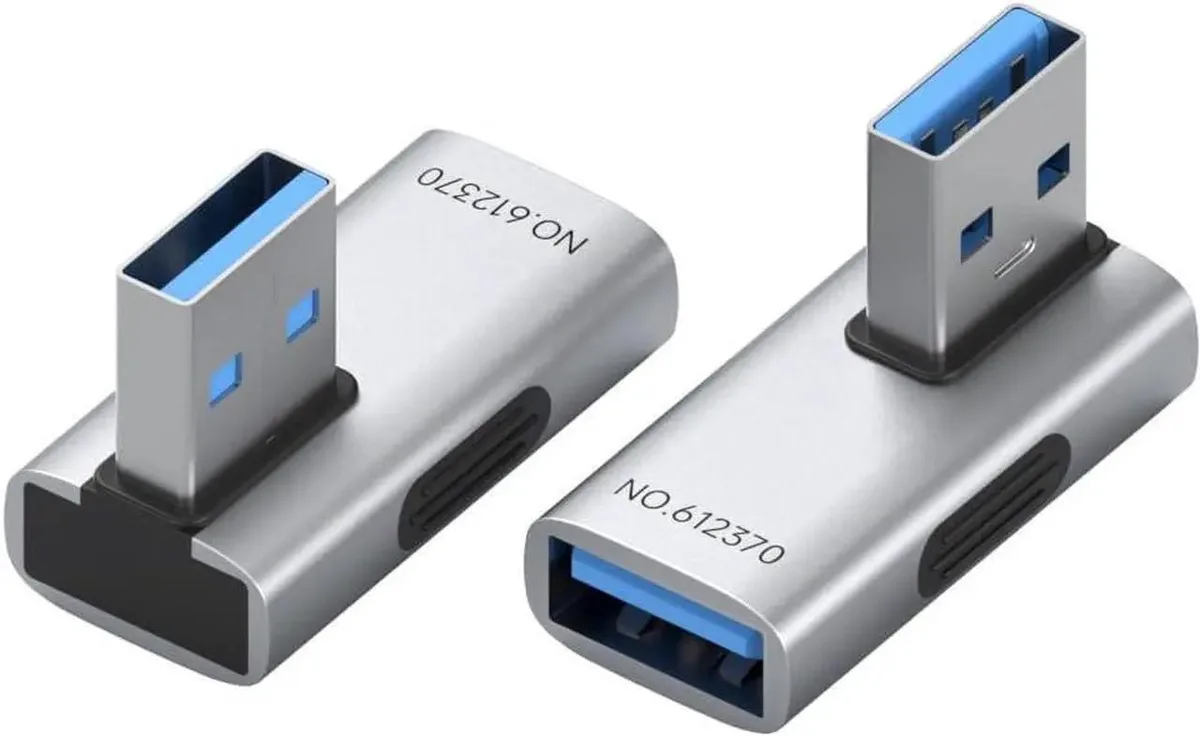 SMUGDESK SMUGDESK 2 Pack 90 Degree USB 3.2 Right &amp; Left Angle Adapter — product photo