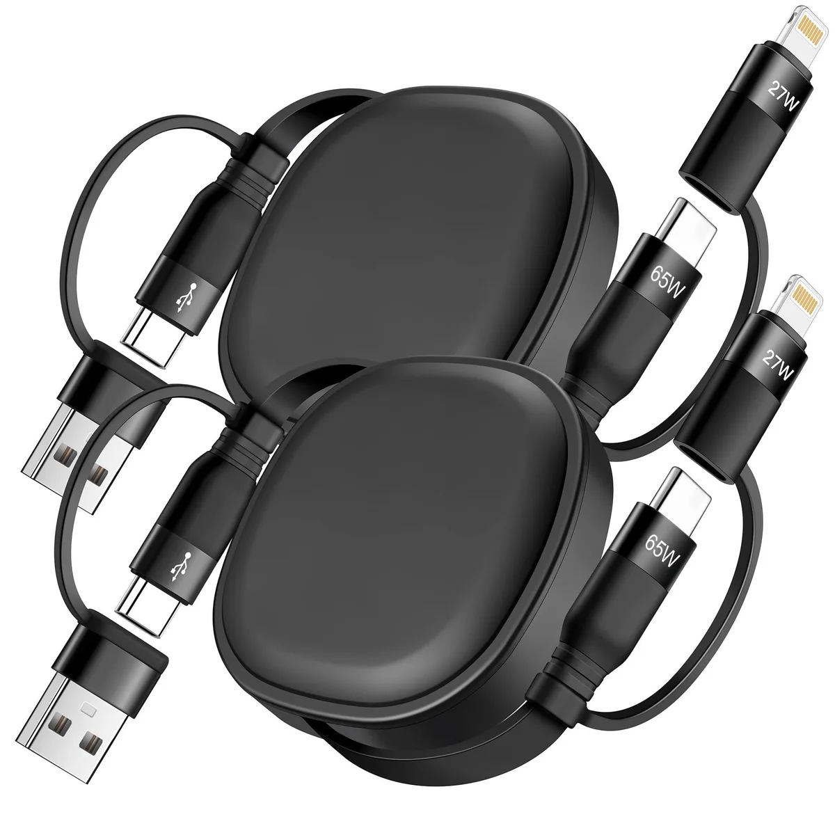  BELKIN Samsung Gala 5-in-1 Retractable USB-C Cable 65W 3.8ft Orange — product photo