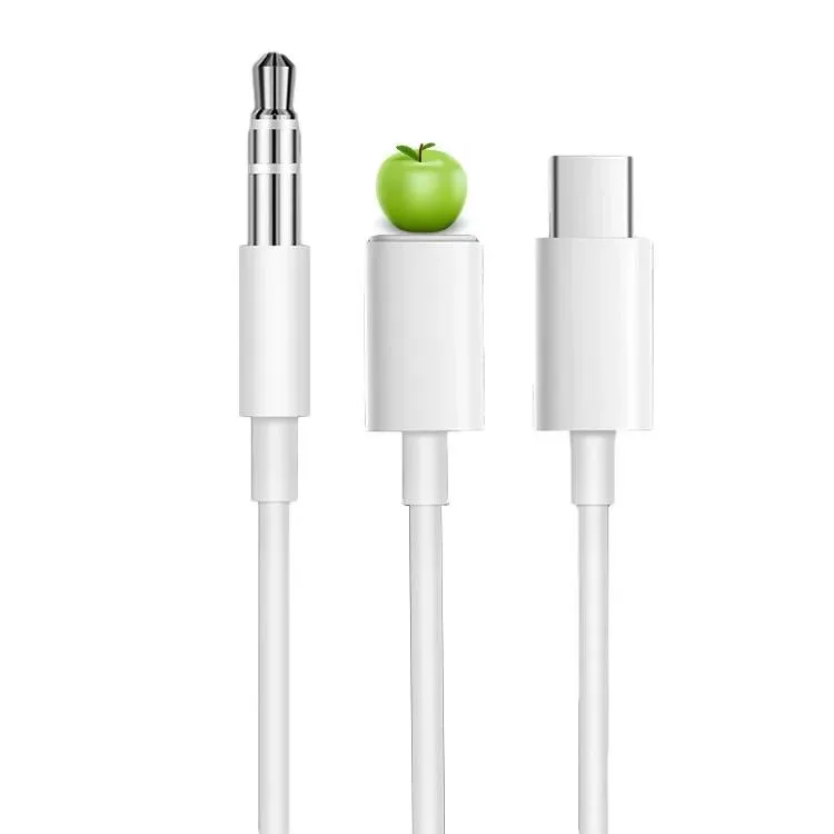 Hetai Tech Hetai Tech USB-C Lightning 3.5mm Audio Adapter White — product photo