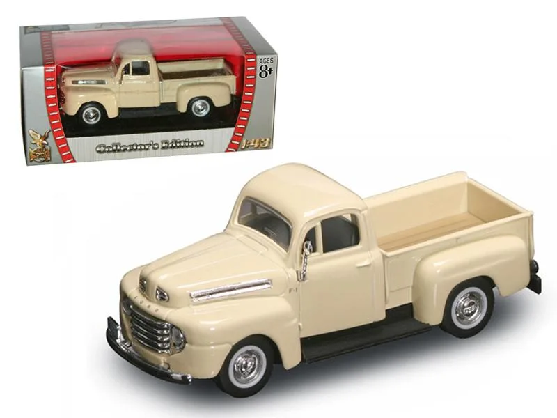 ROAD SIGNATURE ROAD SIGNATURE 1948 Ford F-1 Pickup Truck Cream 1/43 Diecast hobby collectible — product photo