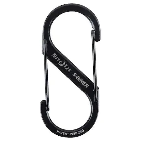 NITE IZE NITE IZE SB234-03-01 Double Carabiner 3-1/2 in Steel Black — product photo