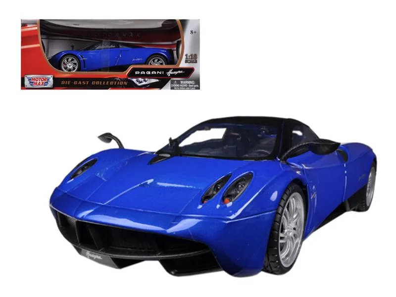 MOTORMAX MOTORMAX Pagani Huayra Blue with Black Top 1/18 Diecast hobby collectible — product photo
