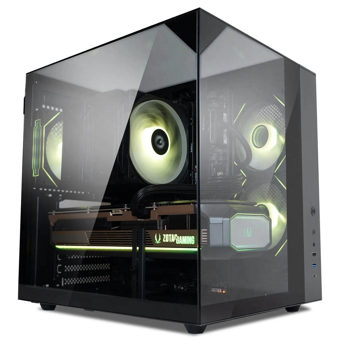 Zalman Zalman ZQBE ATX Mid Tower PC Case Black 3×120mm PWM ARGB Fans 330mm GPU 240mm Radiator USB Type-C — product photo