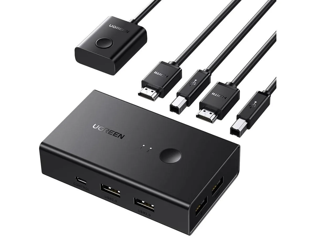 BUCIER BUCIER 2-Port HDMI USB KVM Switch 4K@60Hz Desktop Control — product photo