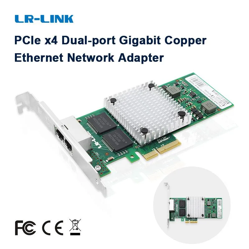 LR-LINK LR-LINK LREC9712HT PCIe x4 dual-port Gigabit network card — product photo