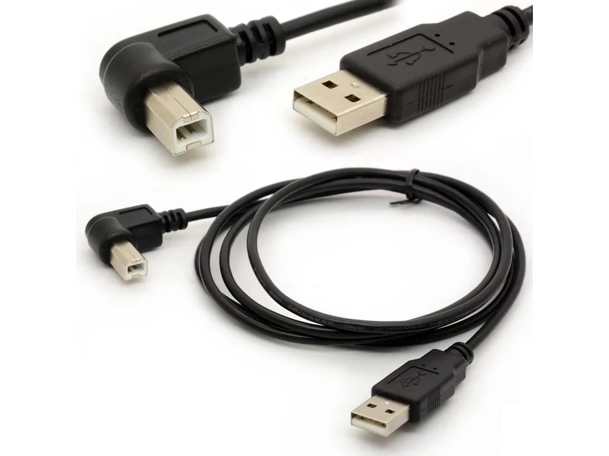BUCIER BUCIER 1.5M USB 2.0 A Male to 90° B Male Printer Cable 480Mbps — product photo