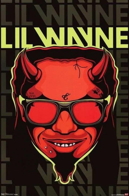 Posterazzi Lil Wayne Devil poster print 24 x 36 inches on heavy stock paper