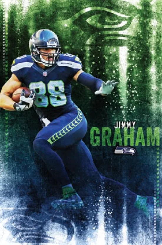 Seattle Seahawks Jimmy Graham poster print 22 by 34 inches