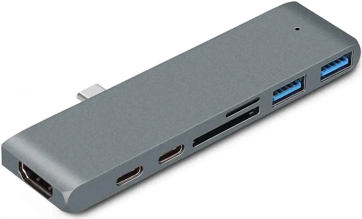 SMUGDESK SMUGDESK Gray 5-in-1 Thunderbolt 3 USB-C Hub 4K HDMI USB 3.0 SD TF 100W PD — product photo