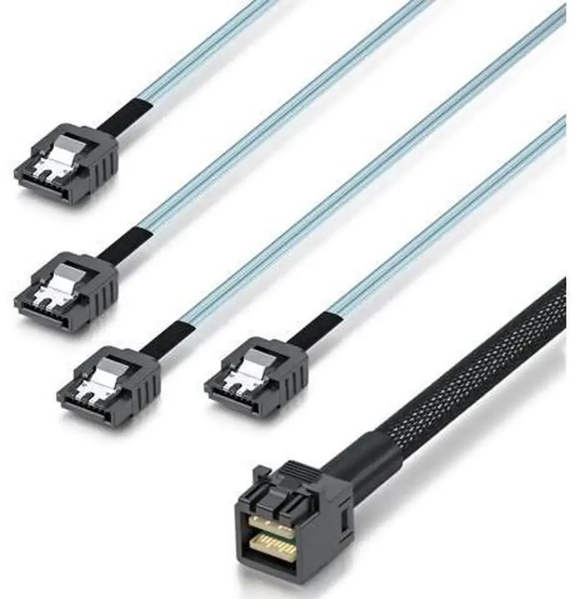 SMUGDESK SMUGDESK 0.5M Mini SAS HD SFF8643 to 4 SATA Breakout Cable with Sideband Signal — product photo