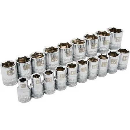 Dynamic Dynamic D018004 1/2" Drive 19 Piece 6 Point Metric Socket Set — product photo