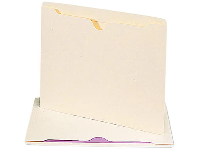 Manila file folder with reinforced double-ply tab