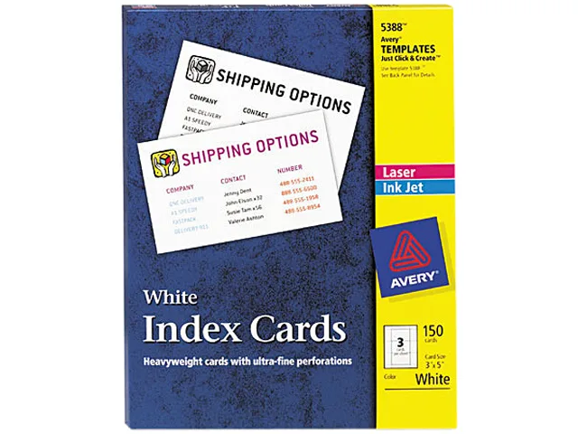 Avery Avery 5388 Index Cards 3 x 5 White 150/Box — product photo