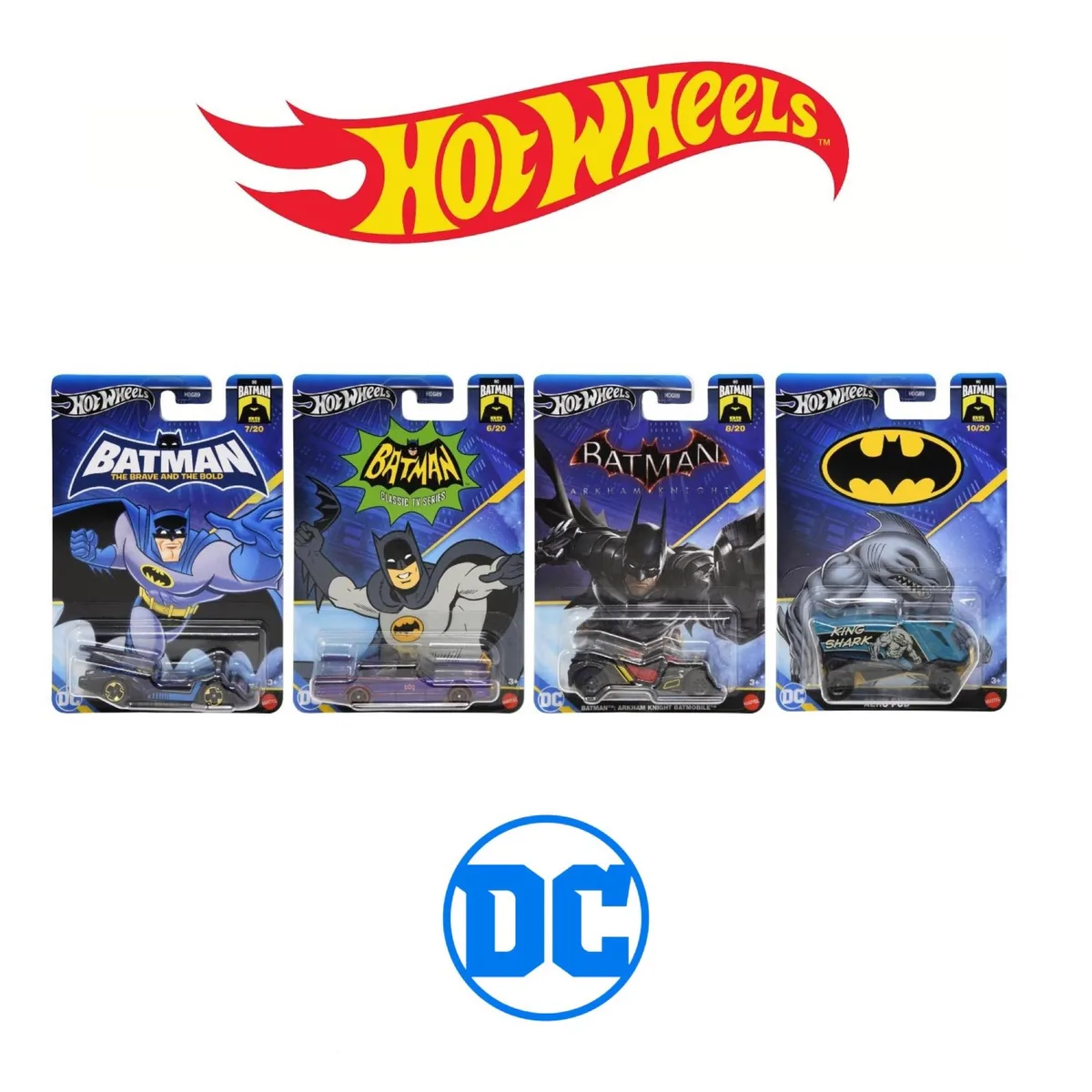 Mattel Mattel Hot Wheels DC Comics 1:64 Scale Mystery 4-Pack — product photo