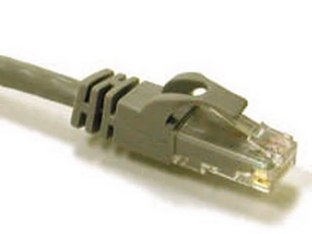Grey 50ft Cat6 snagless ethernet cable with moulded boots
