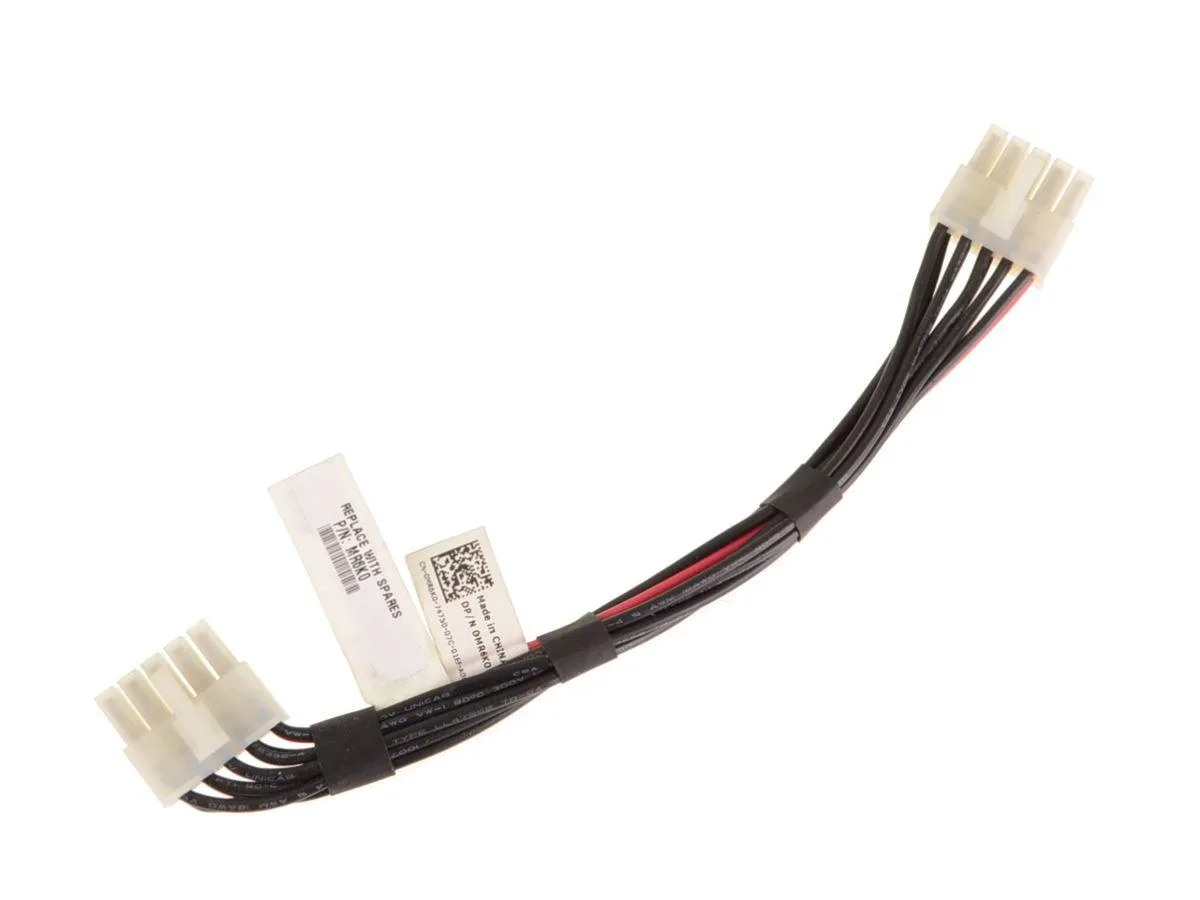 Black 10-pin power cable with connectors at both ends