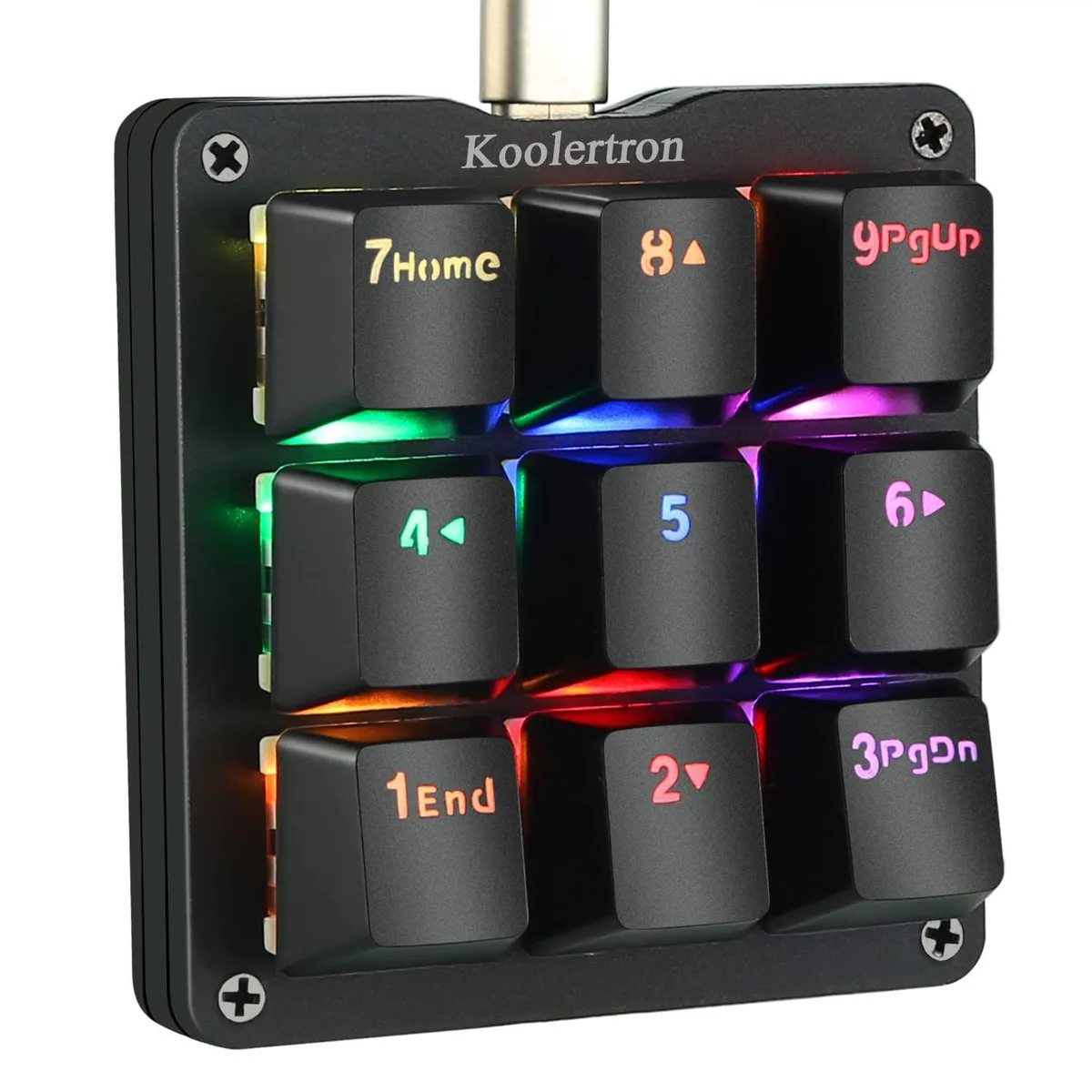  Koolertron 09-BLB One-Handed Mechanical Gaming Keypad 9 Keys Blue Switches RGB — product photo