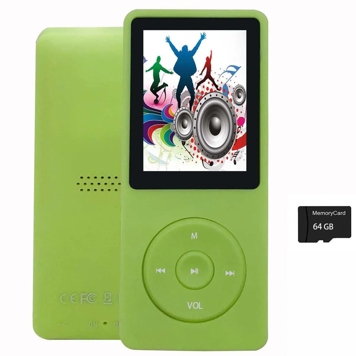  imkavery MP20 64GB MP3 Player Green — product photo